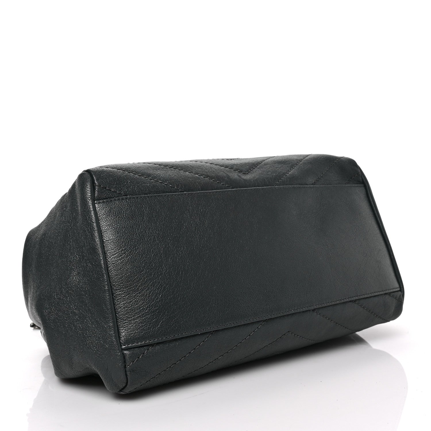 Saint Laurent Vintage Lambskin Chevron Monogram Medium Nolita Dark Smog 4 of 8