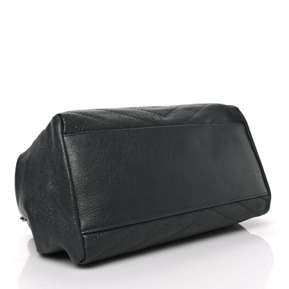 Saint Laurent Vintage Lambskin Chevron Monogram Medium Nolita Dark Smog 4 of 8