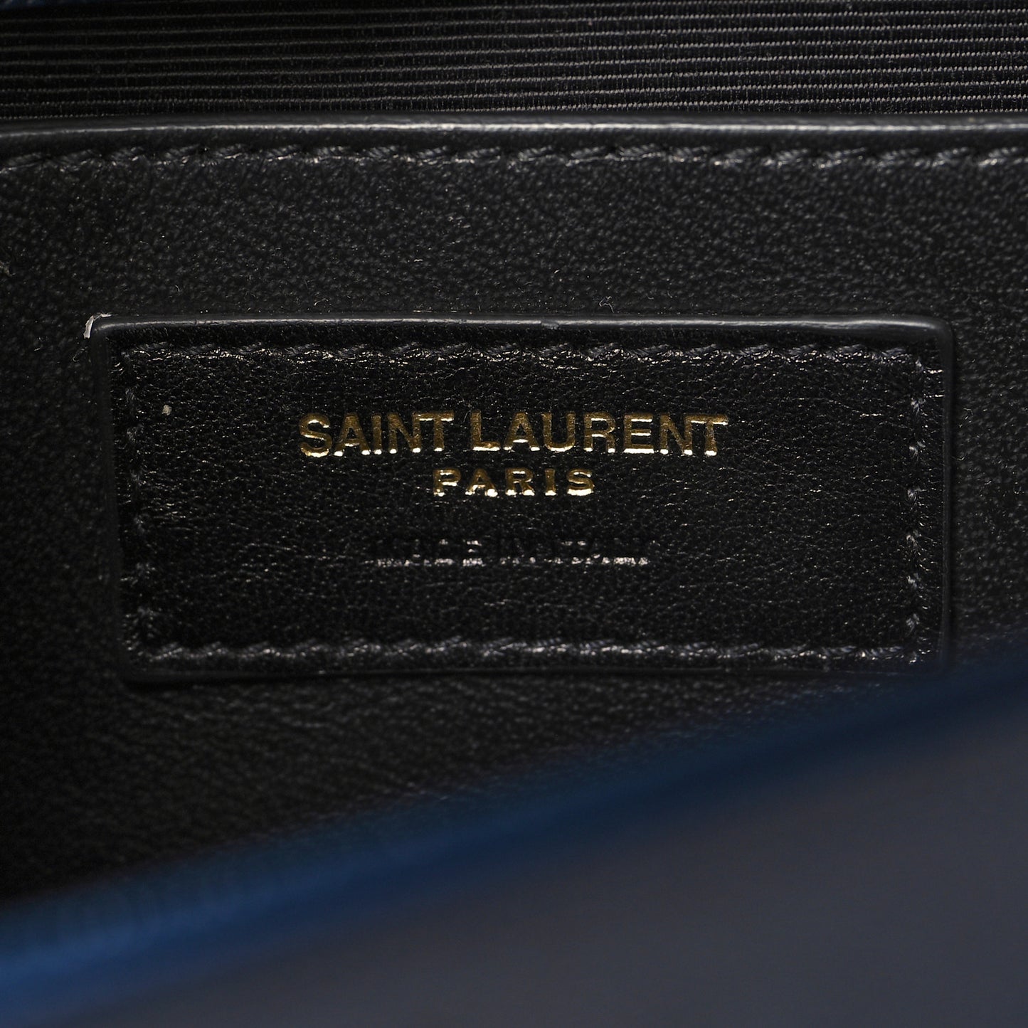 Grain De Poudre Small Classic Monogram Kate Satchel Denim Blue