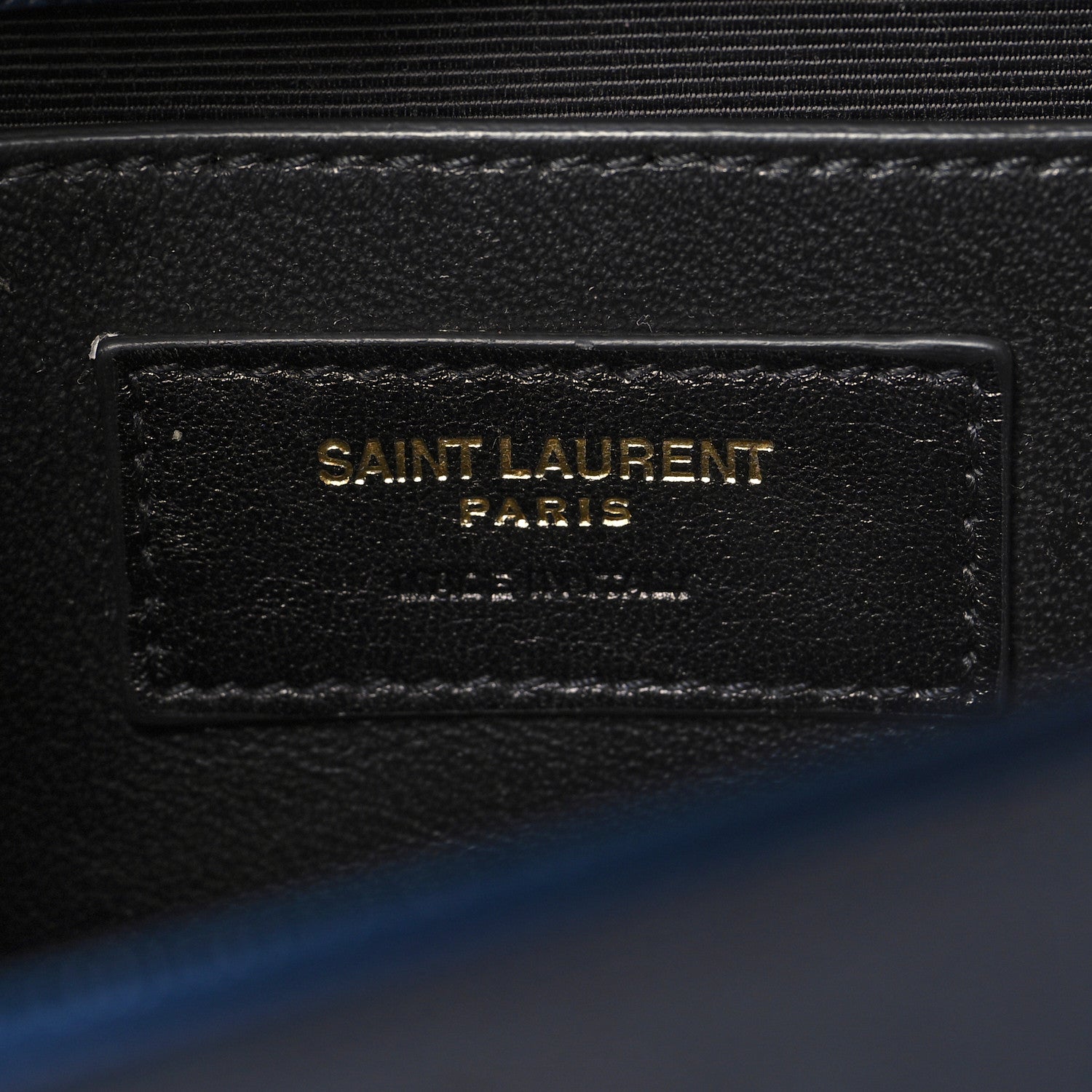 Saint Laurent Grain De Poudre Small Classic Monogram Kate Satchel Denim Blue 6 of 9