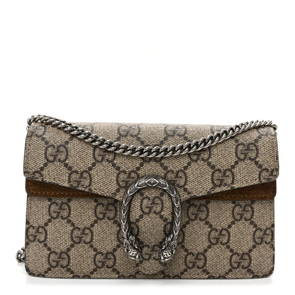 Gucci GG Supreme Monogram Super Mini Dionysus Shoulder Bag Taupe 1 of 11