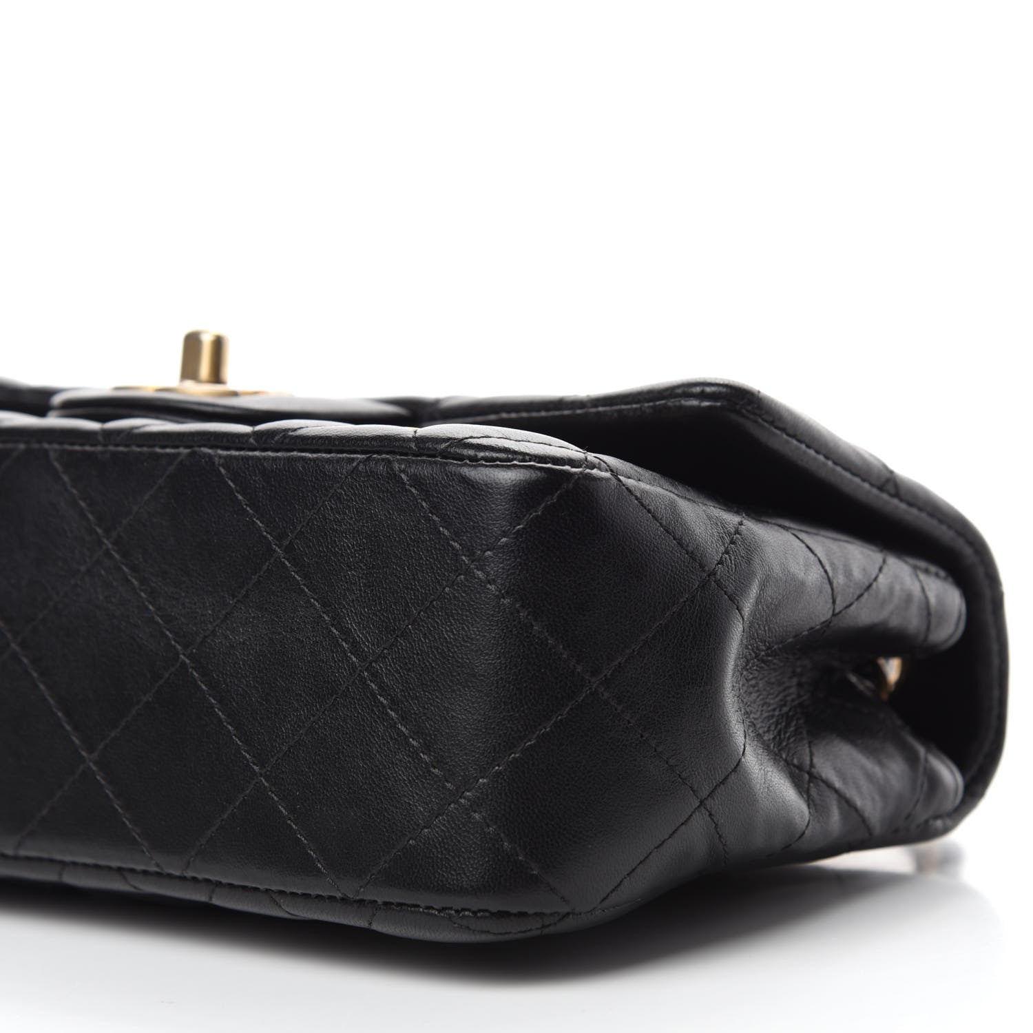 Chanel Lambskin Quilted Studded Mini Rectangular Flap Black 7 of 12