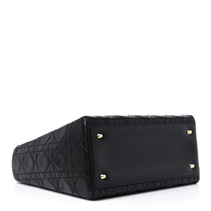 Christian Dior Lambskin Cannage Medium Lady Dior Black 4 of 15