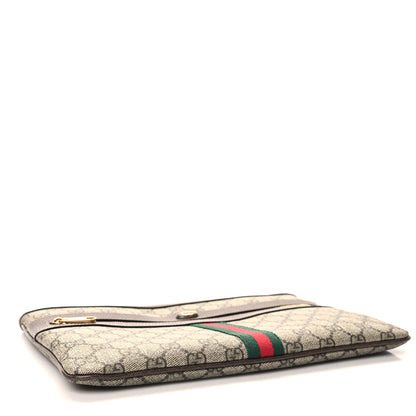 Gucci GG Supreme Monogram Large Ophidia Pouch Clutch Brown 4 of 8