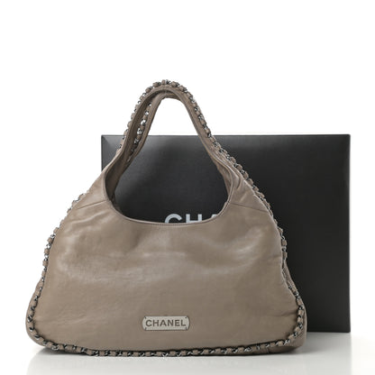 Chanel Lambskin Chain Hobo Grey 16 of 16