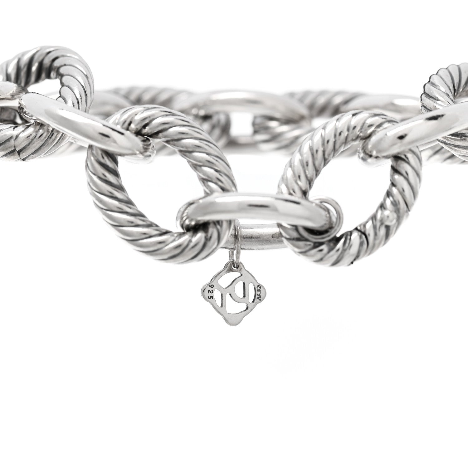 David Yurman Sterling Silver 17mm Extra Large Oval Link Bracelet 4 of 4