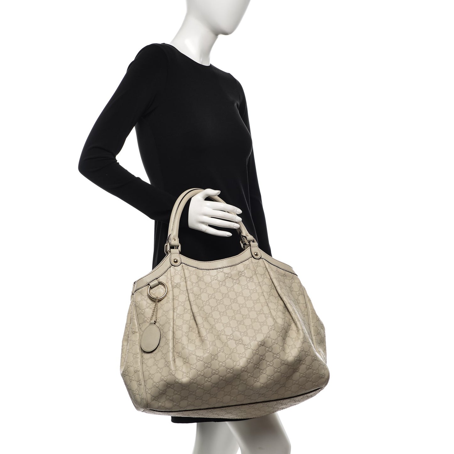 Guccissima Large Sukey Tote Mystic White
