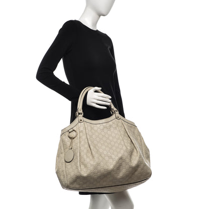 Gucci Guccissima Large Sukey Tote Mystic White 2 of 7