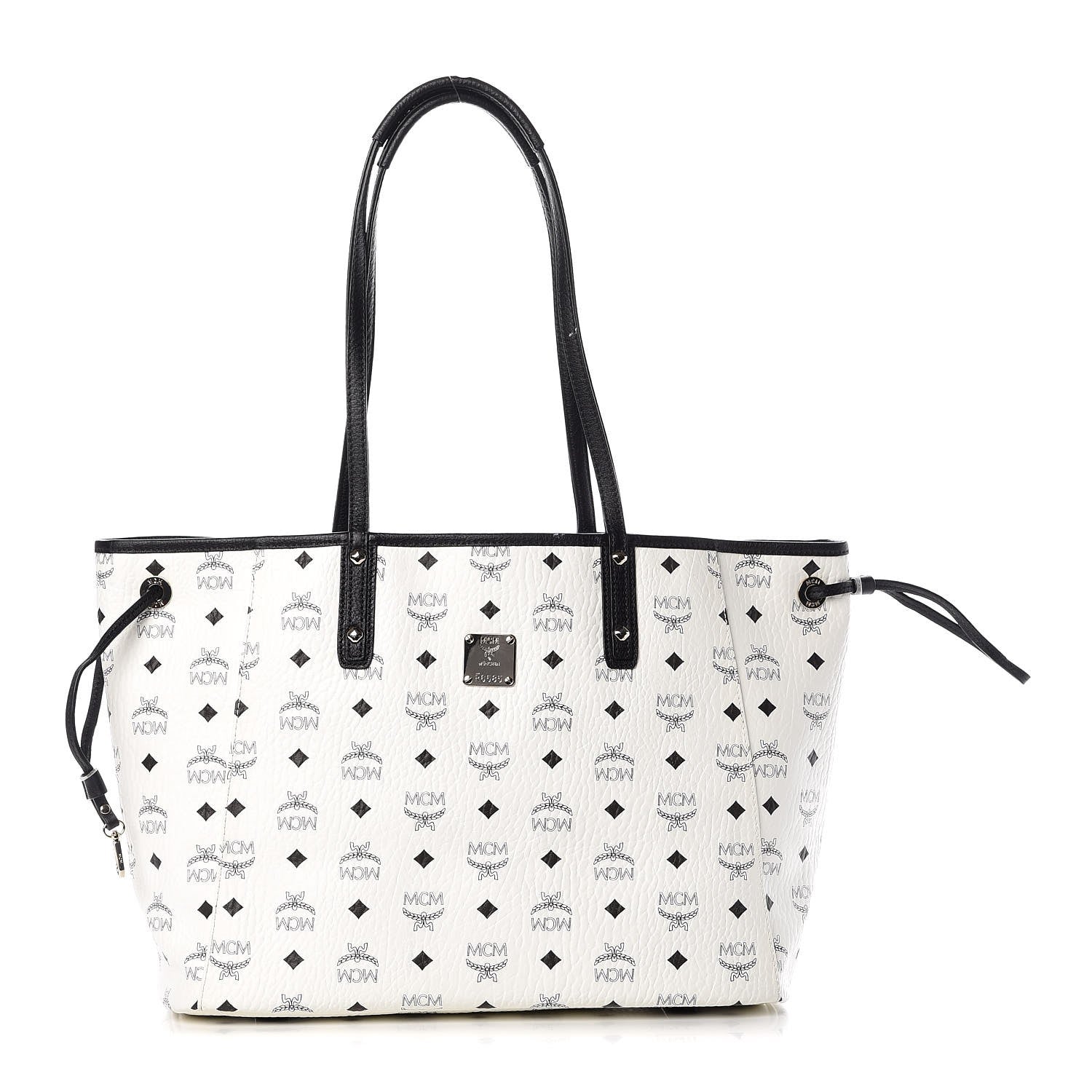 MCM Visetos Medium Project Reversible Shopper Tote White 5 of 16