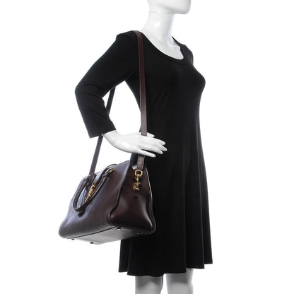 Saint Laurent Calfskin Medium Monogram Cabas Bordeaux 2 of 13