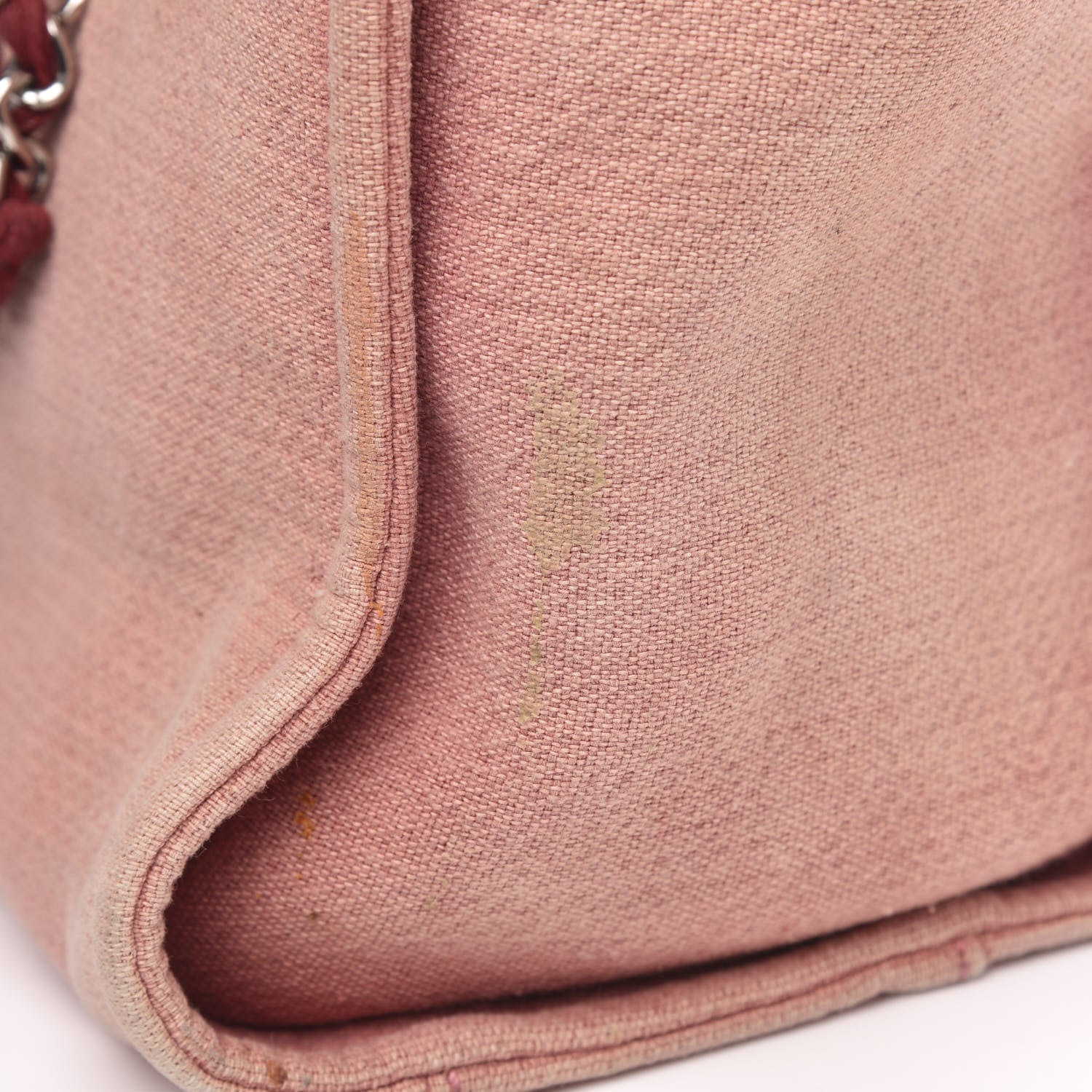 Chanel Canvas Small Deauville Tote Red 11 of 12