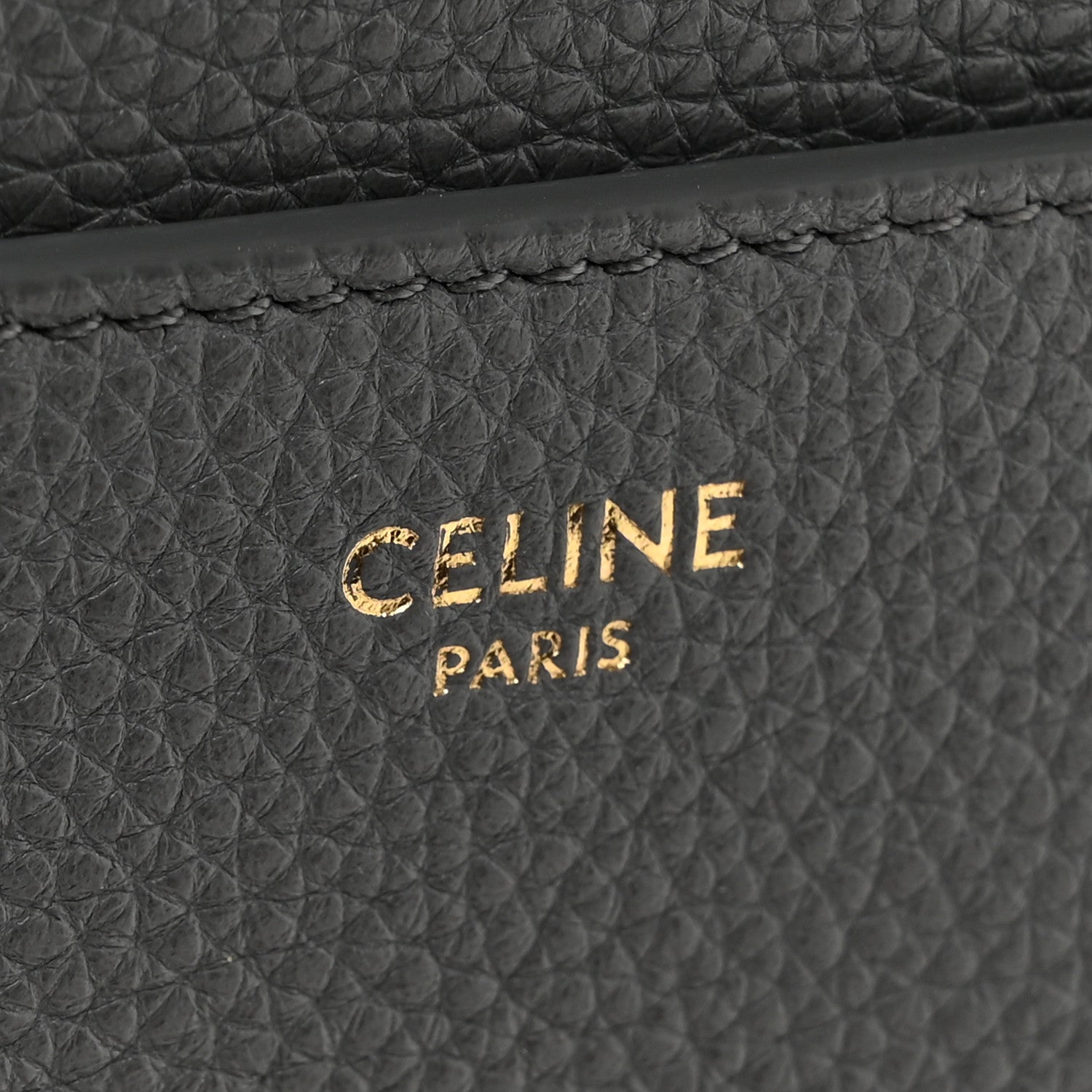 Celine Grained Calfskin Small 16 Top Handle Bag Medium Grey 6 of 14