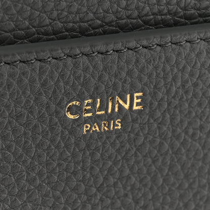 Celine Grained Calfskin Small 16 Top Handle Bag Medium Grey 6 of 14