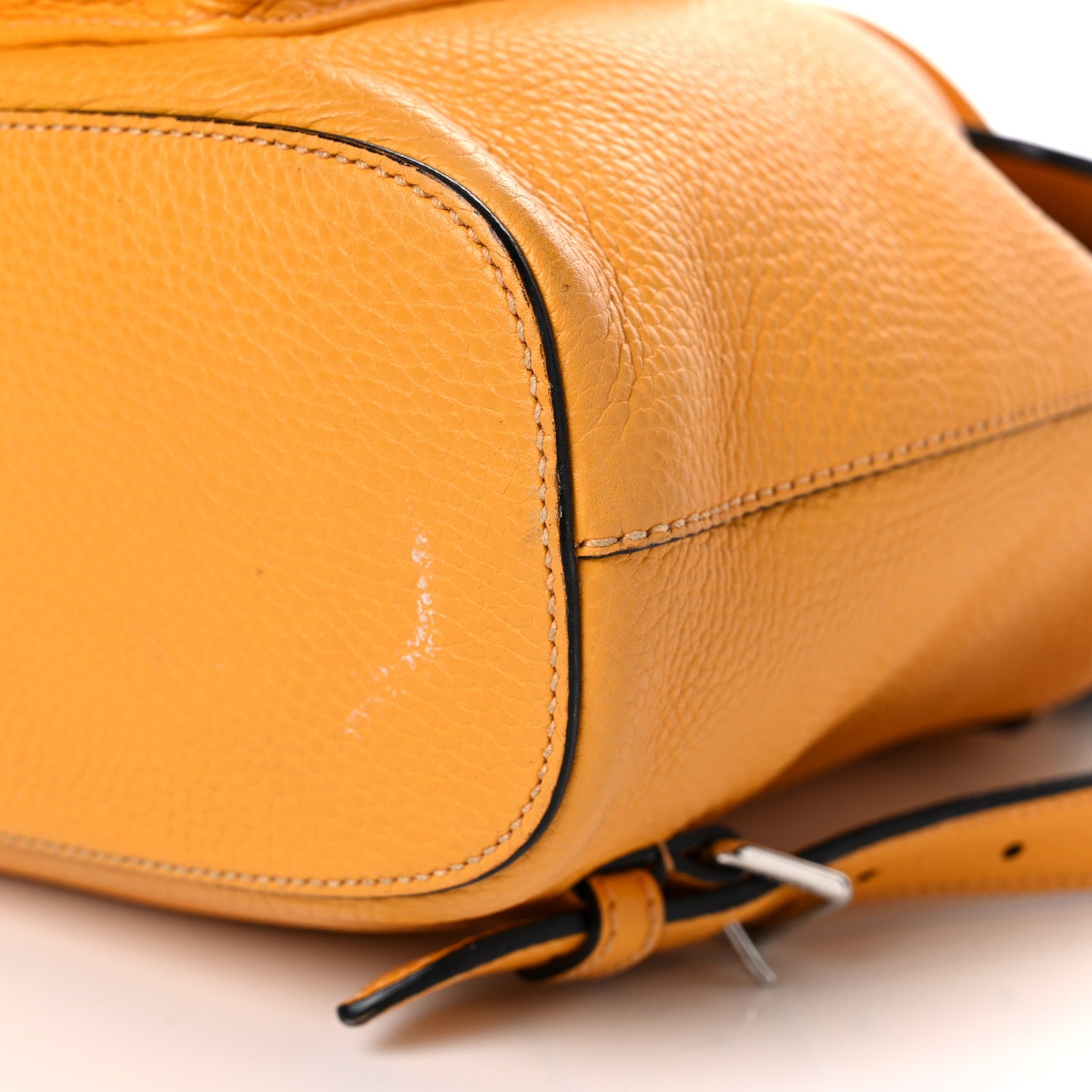 Calfskin Bamboo Small Backpack Yellow