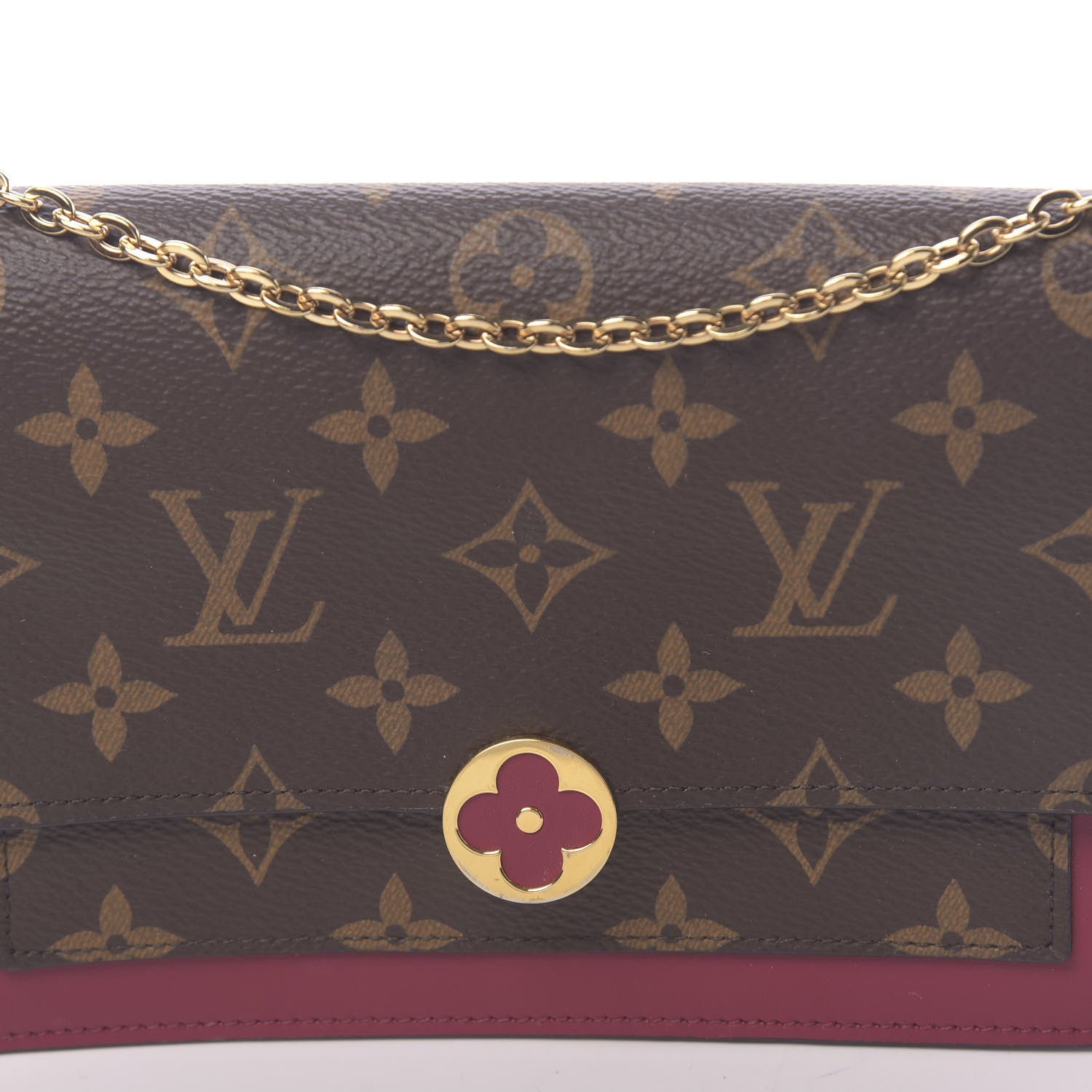 Louis Vuitton Monogram Flore Chain Wallet Fuchsia 9 of 9