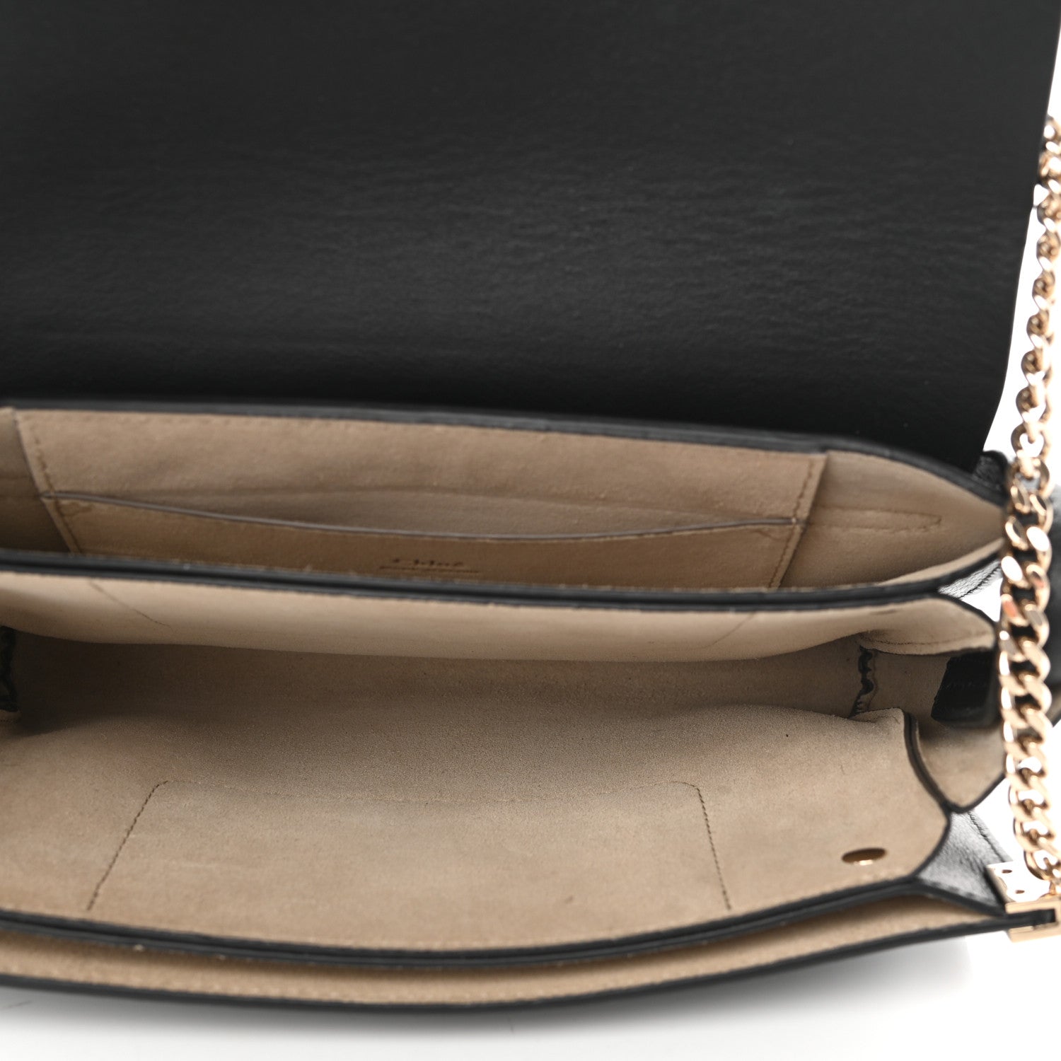 Chloe Suede Calfskin Small Faye Shoulder Bag Black 5 of 9