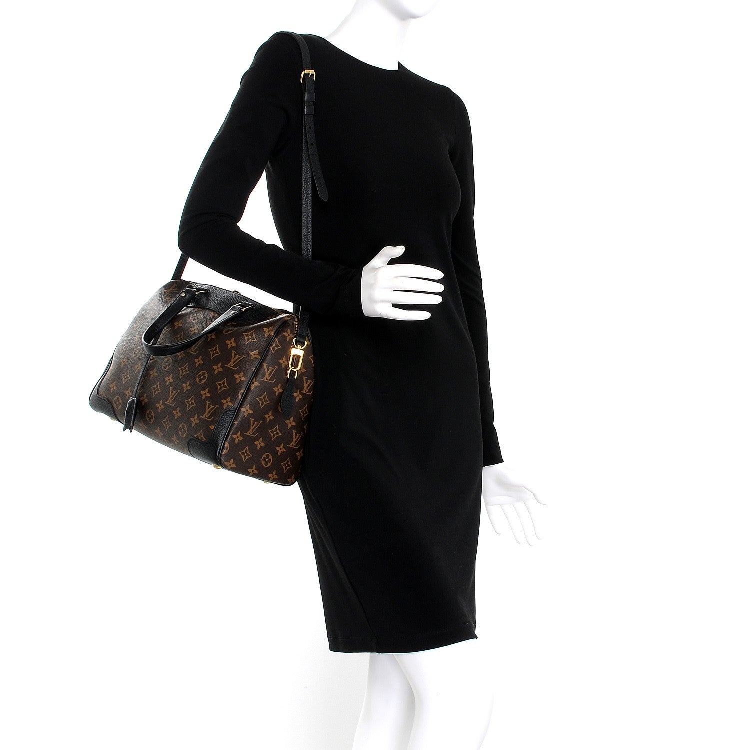 Louis Vuitton Monogram Retiro NM Black 2 of 9