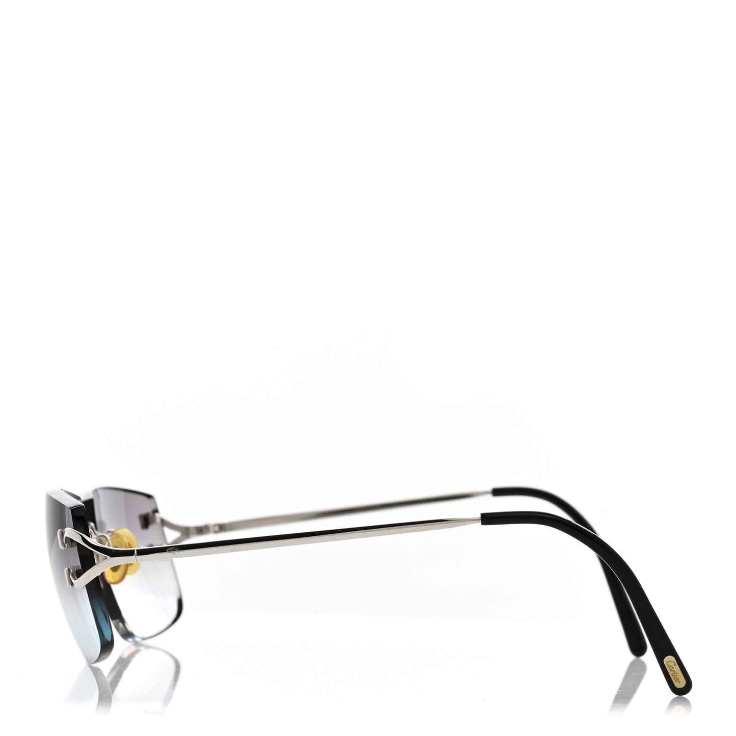 Metal Rimless C Decor Sunglasses Grey