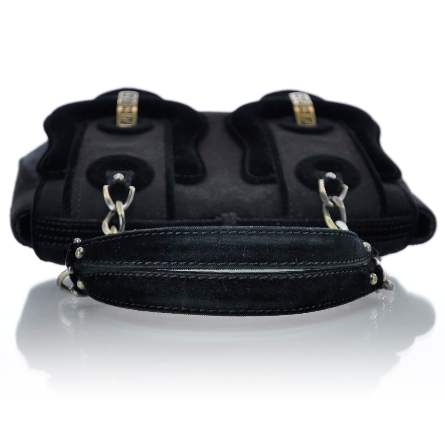 Fendi Cashmere Velvet B Bag Black 4 of 11