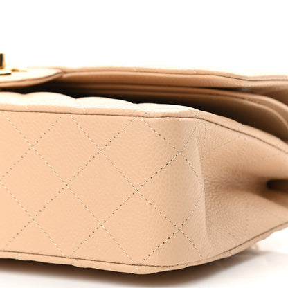 Chanel Caviar Quilted Medium Double Flap Beige 10 of 11