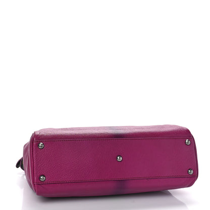 Fendi Goatskin Zucca Medium Peekaboo Iconic Satchel Ciclamino Tobacco Moro 4 of 9
