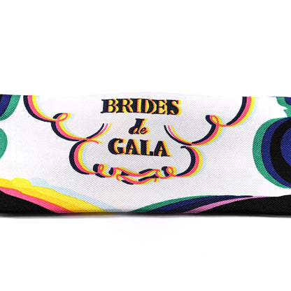 Hermes Silk Brides De Gala Shadow Twilly Black Jaune Multicolor 5 of 5