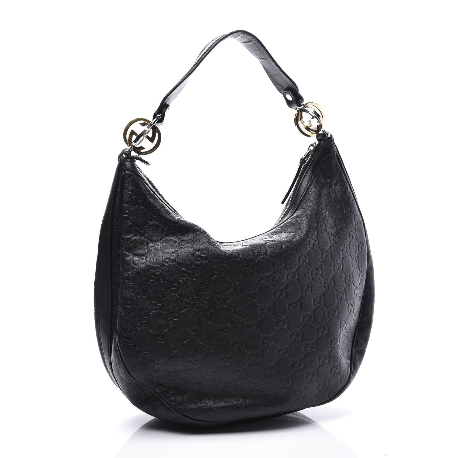 Gucci Guccissima Medium GG Twins Hobo Black 2 of 12