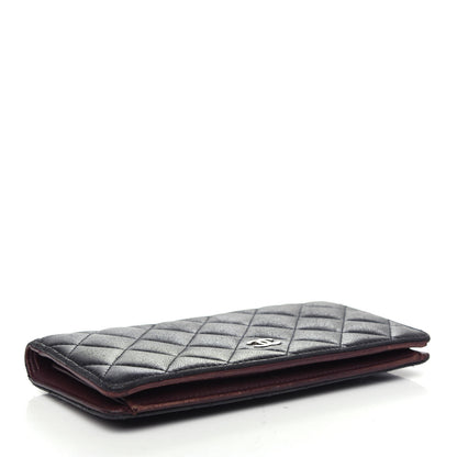 Chanel Lambskin Quilted Yen Wallet Black 4 of 9