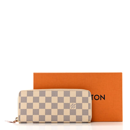 Louis Vuitton Damier Azur Clemence Wallet Rose Ballerine 11 of 11