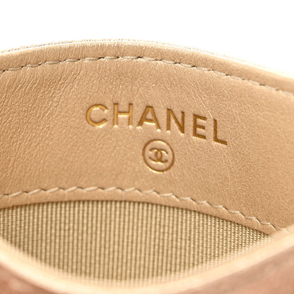 Chanel Metallic Lambskin Quilted CC Card Holder Gold 6 of 9