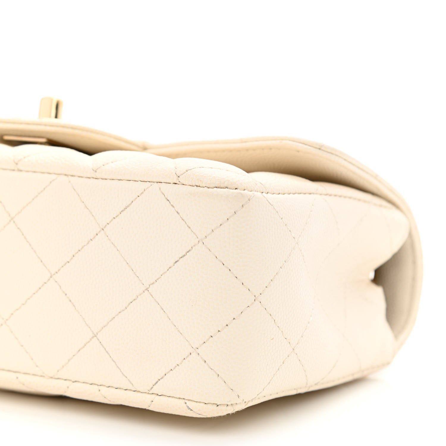 Chanel Caviar Quilted Mini Rectangular Flap White 10 of 11