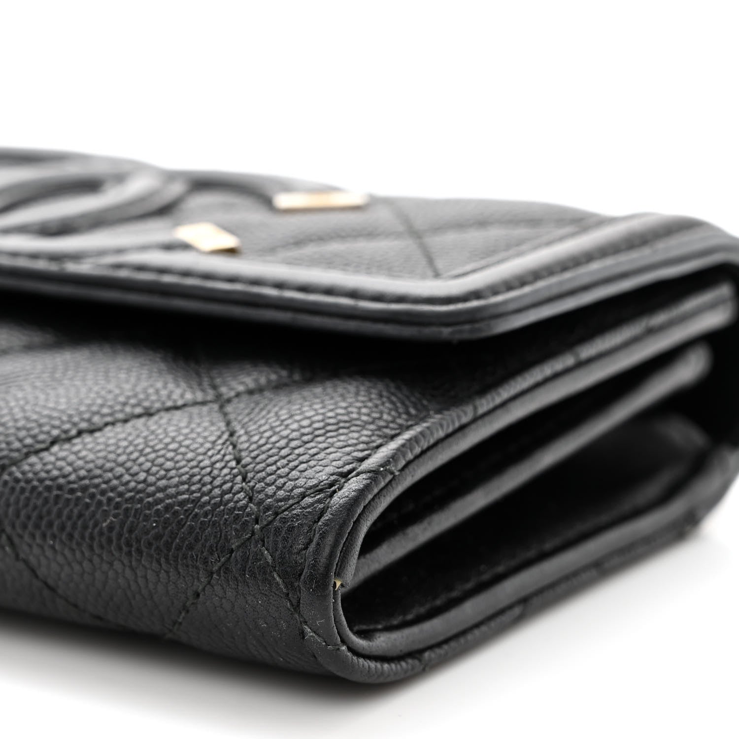 Chanel Caviar Quilted Medium Filigree Flap Wallet Black 10 of 12