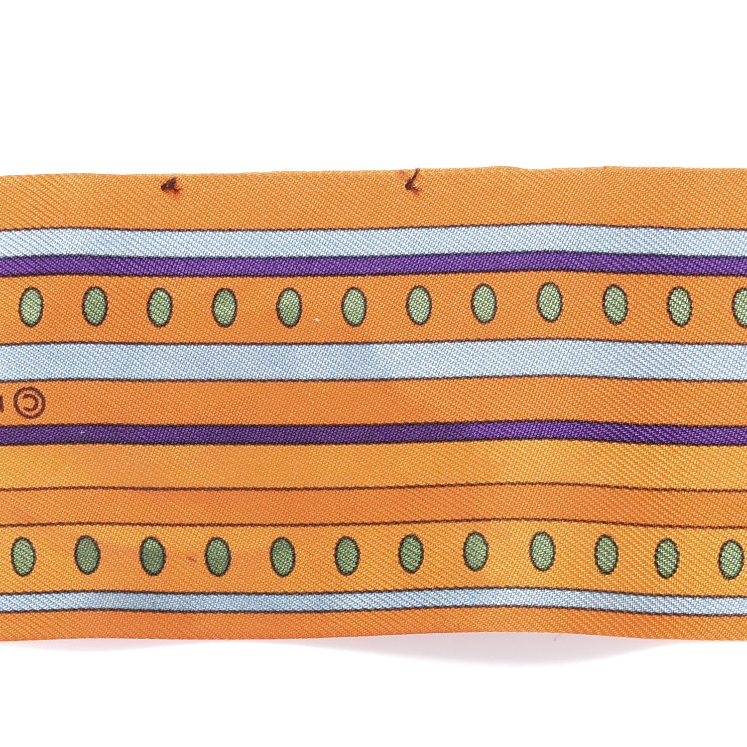 Louis Vuitton HERMES Silk Sequences Twilly Orange Violet Ciel 2 of 4