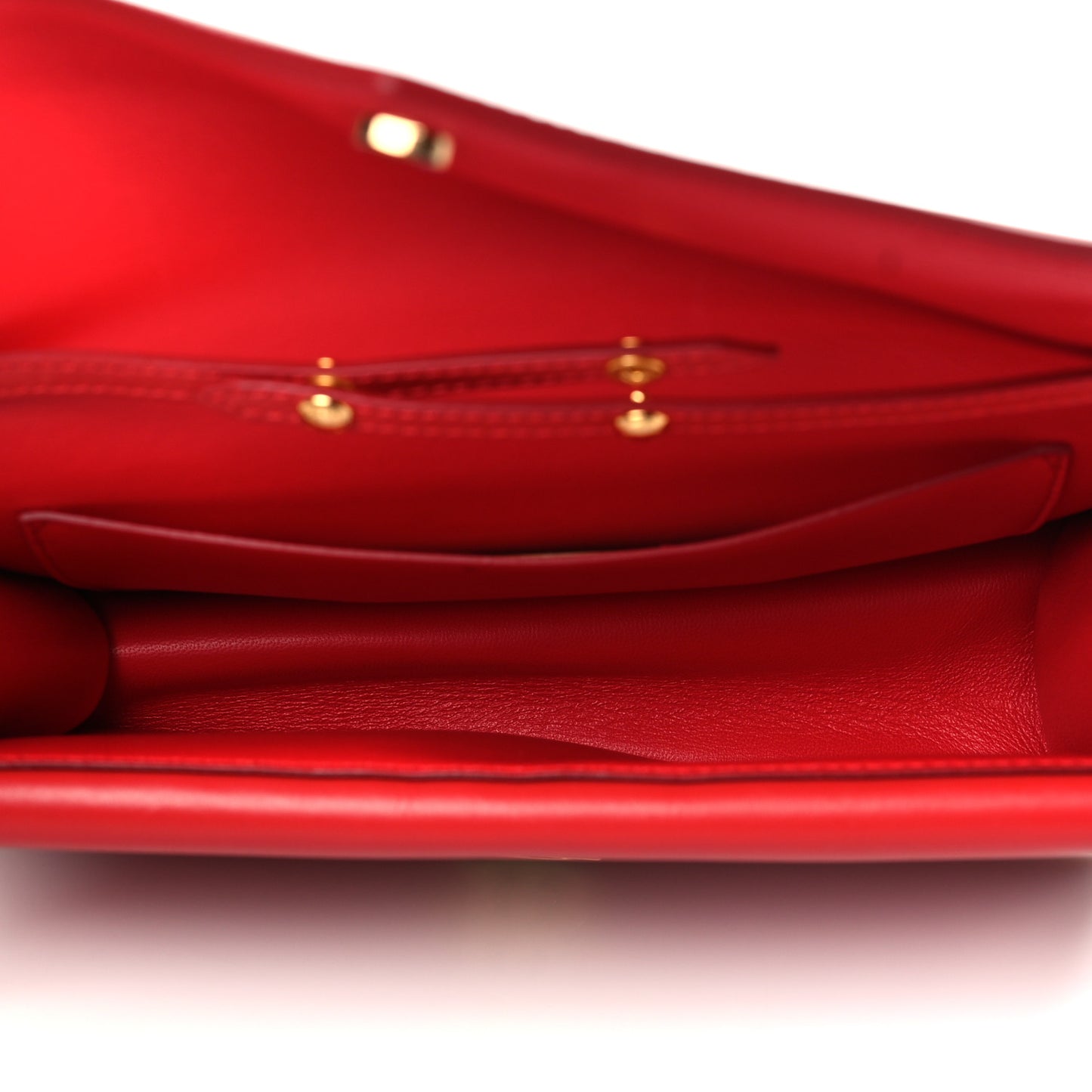 Calfskin Small TB Envelope Chain Clutch Bag Bright Red