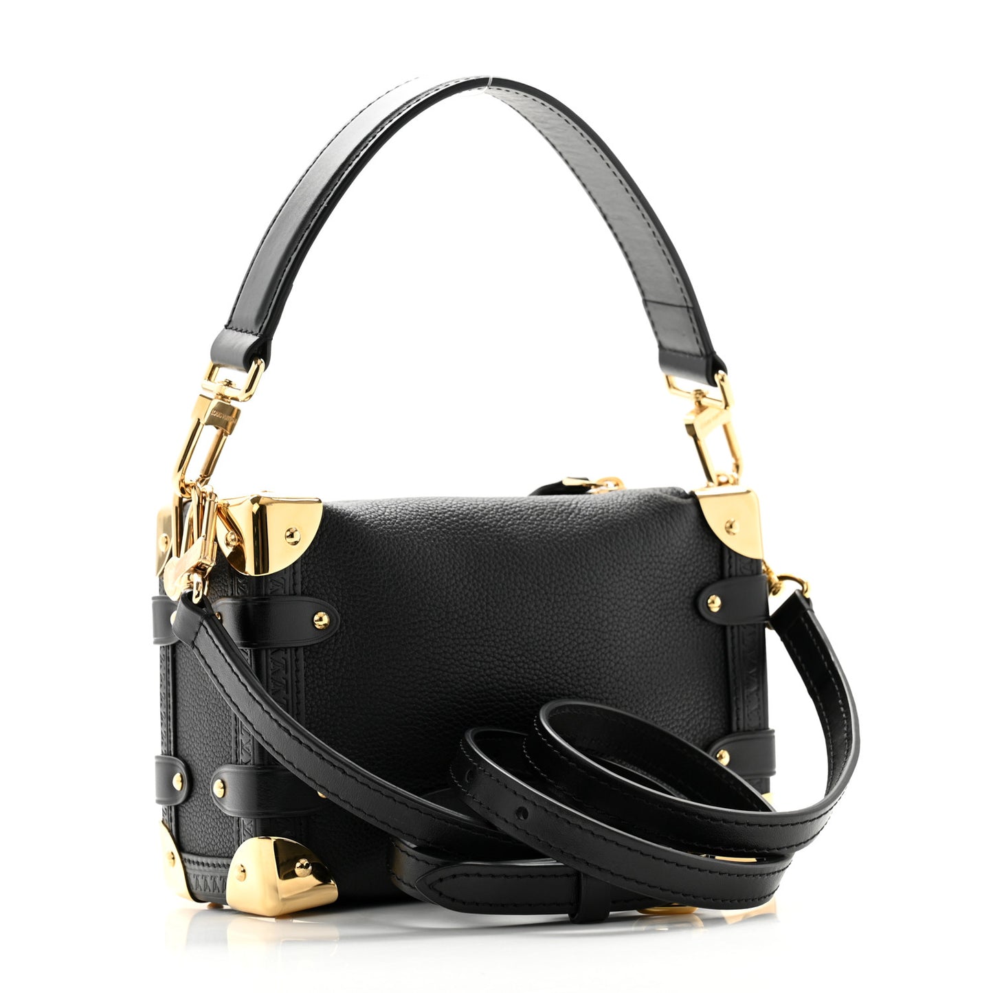 Grained Calfskin Side Trunk PM Black