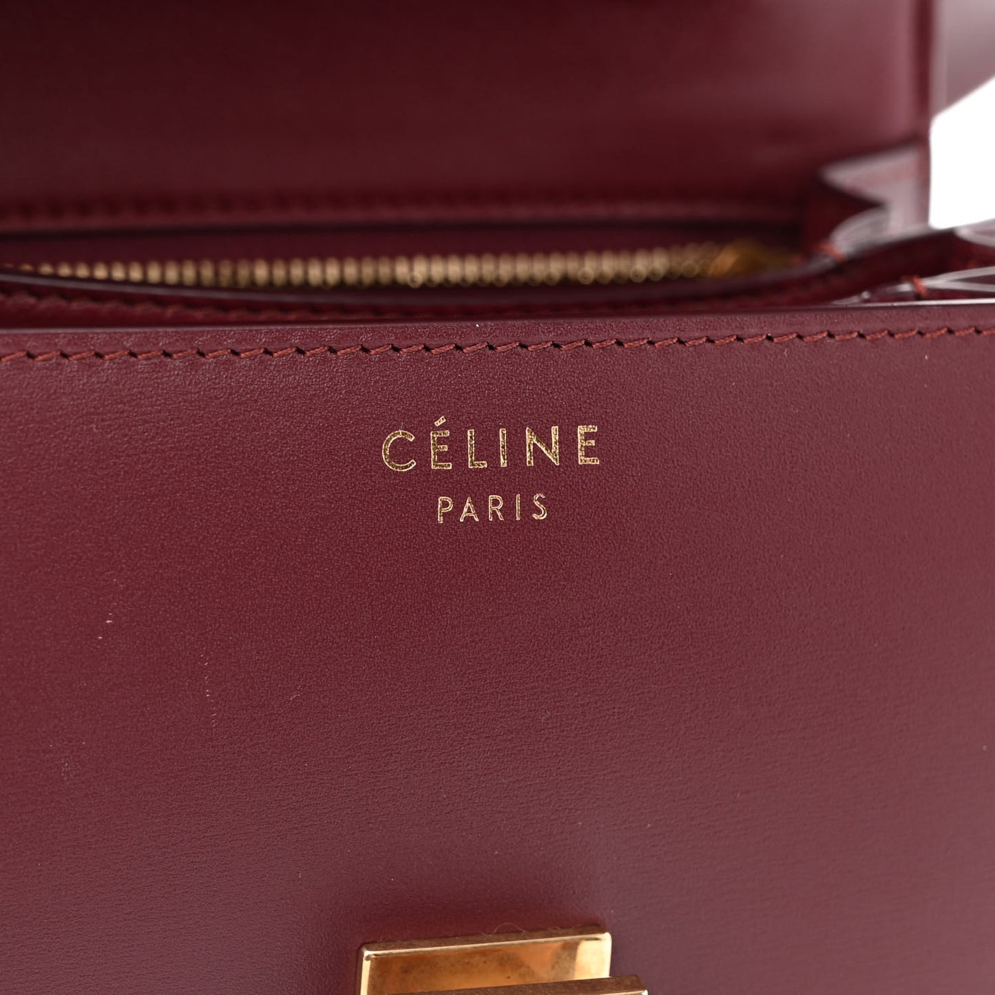 Box Calfskin Small Classic Box Flap Bag Burgundy
