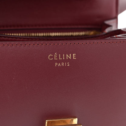 Celine Box Calfskin Small Classic Box Flap Bag Burgundy 6 of 18