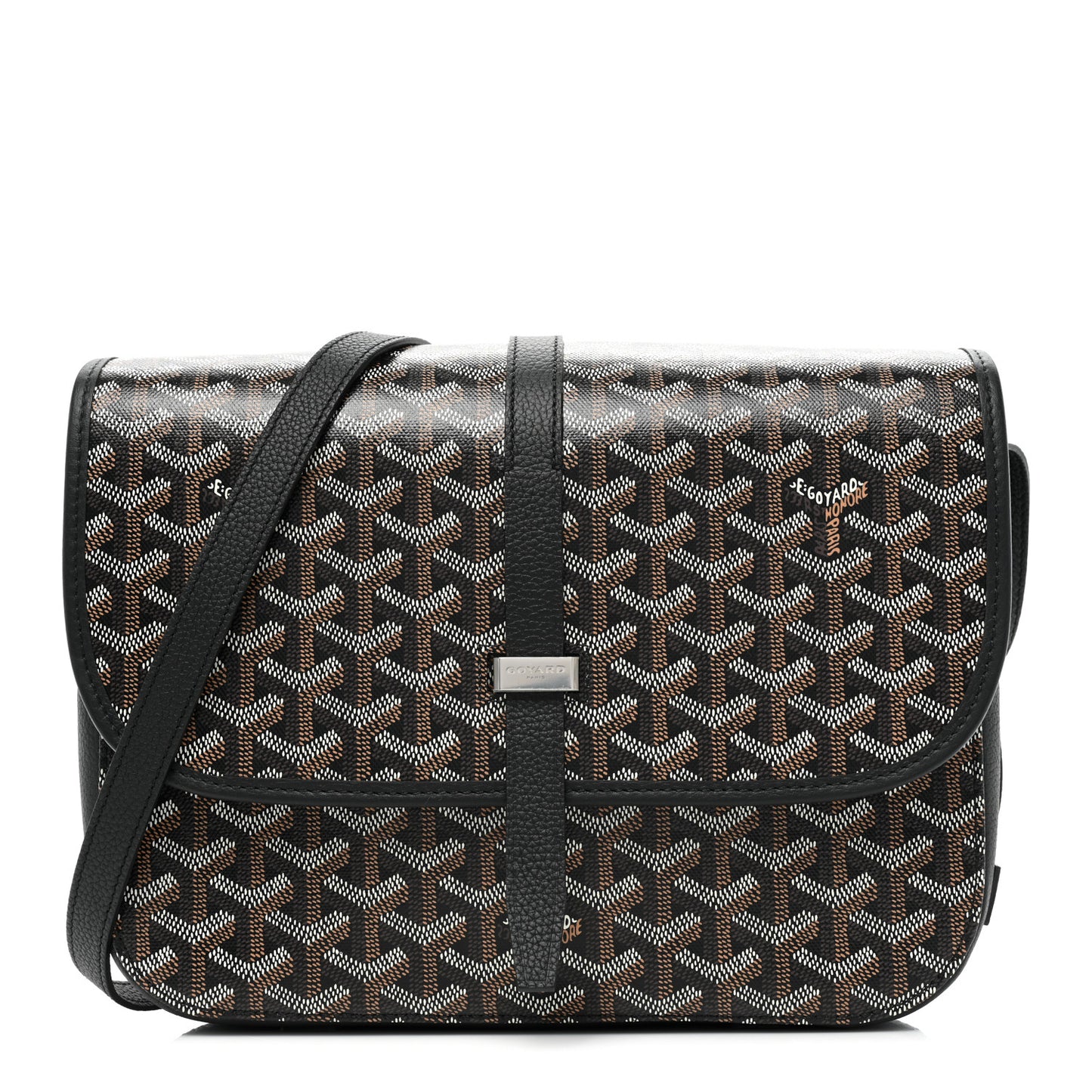 Goyardine Belvedere II MM Messenger Bag Black
