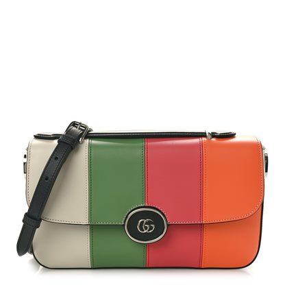 Gucci Senna Calfskin Petite GG Top Handle Shoulder Bag Mystic White Silver Multicolor 1 of 12