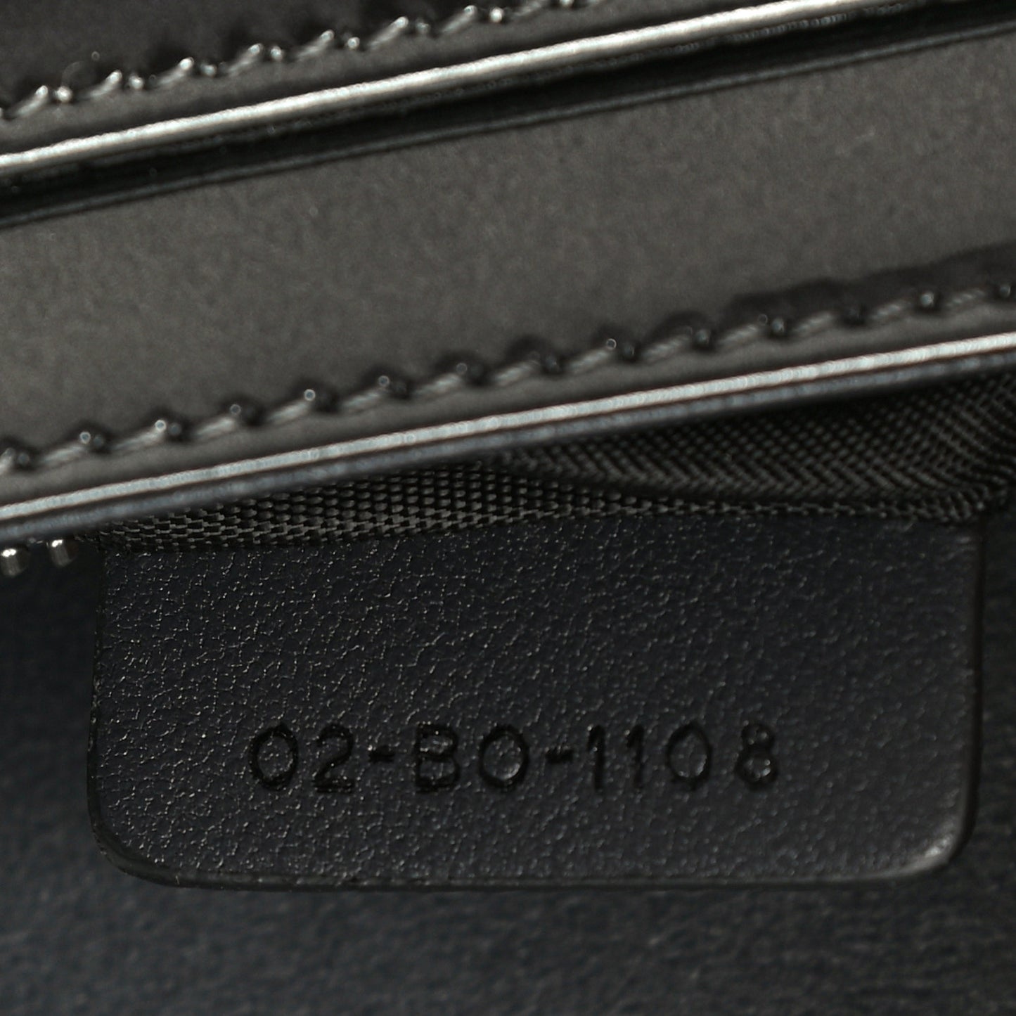 Metallic Patent Micro-Cannage Diorama Wallet on Chain Pouch Onyx Black
