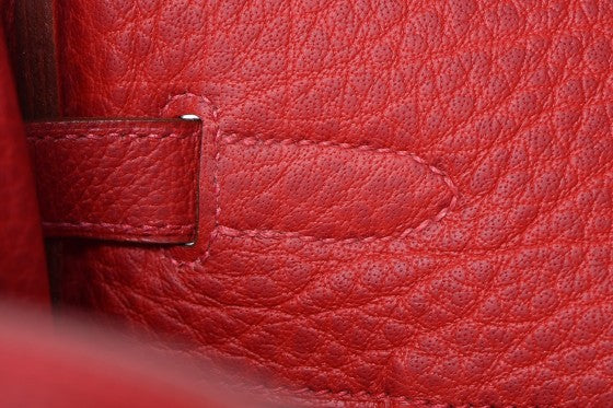 Buffle Skipper Birkin 35 Rouge Casaque