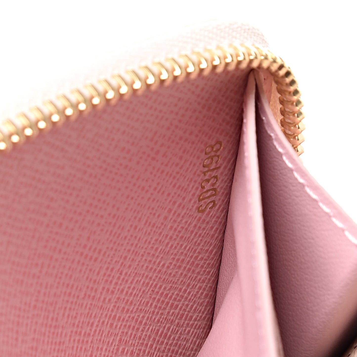 Damier Azur Clemence Wallet Rose Ballerine
