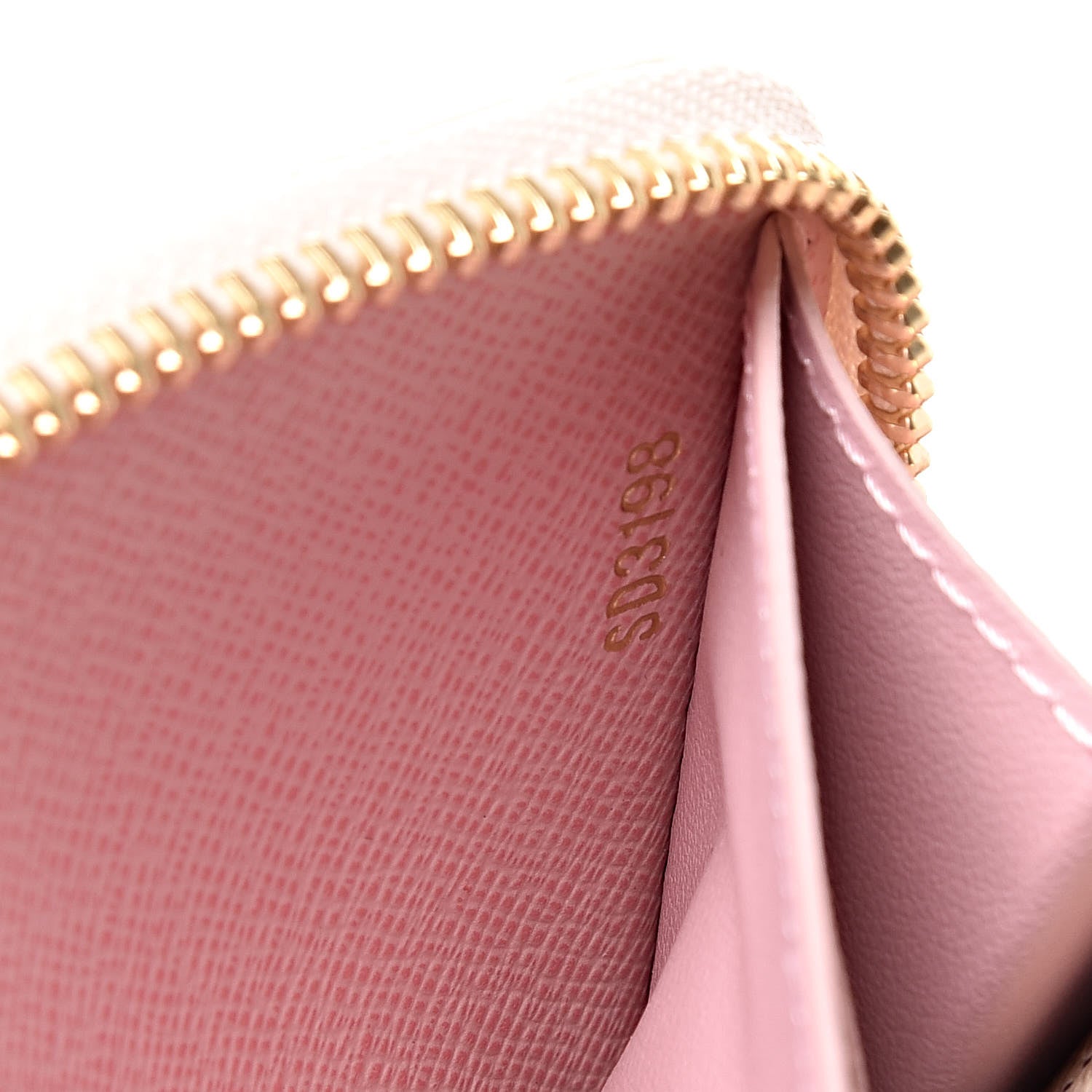 Louis Vuitton Damier Azur Clemence Wallet Rose Ballerine 7 of 10