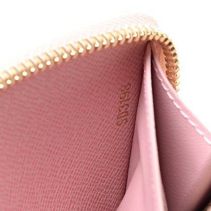 Louis Vuitton Damier Azur Clemence Wallet Rose Ballerine 7 of 10