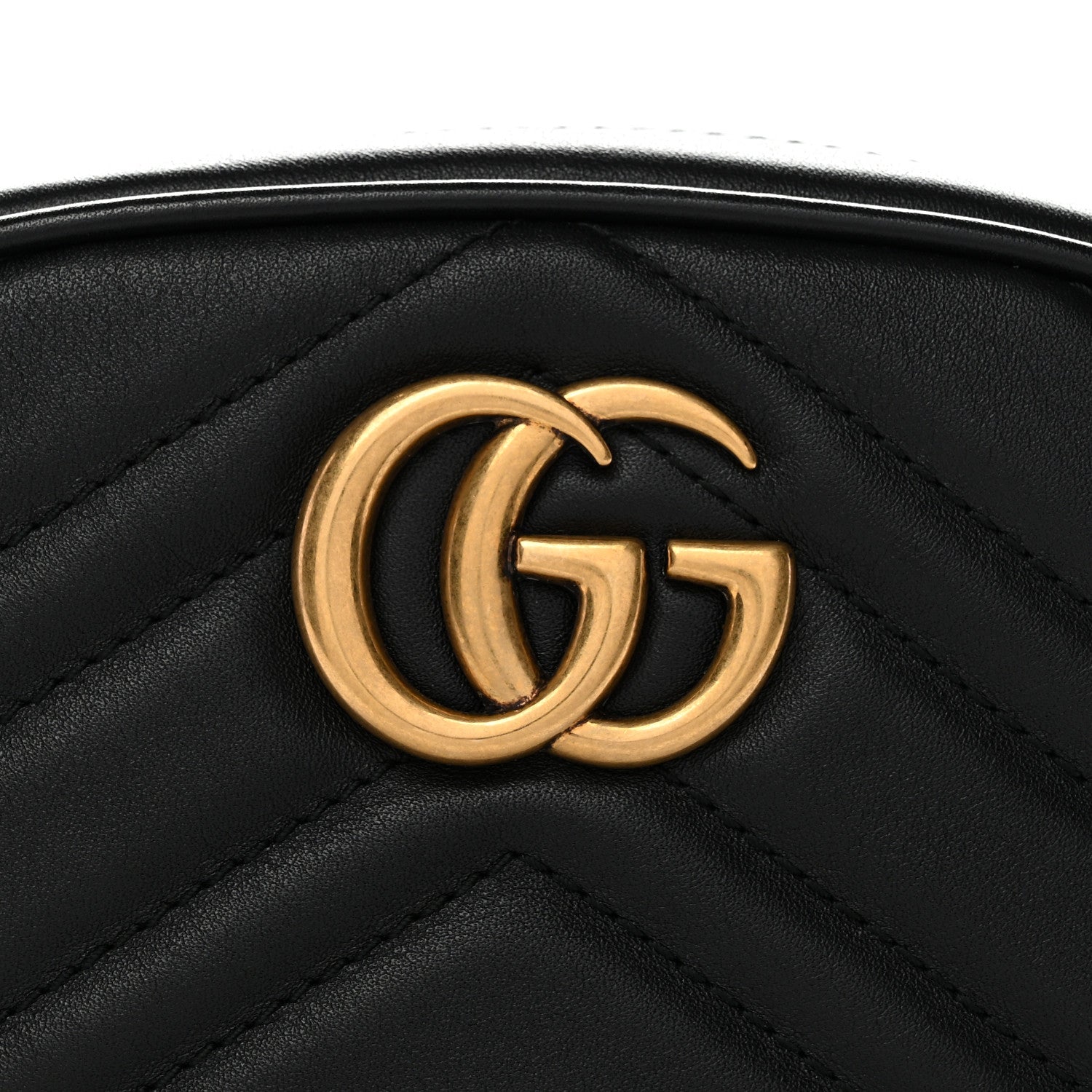 Gucci Calfskin Matelasse GG Marmont Belt Bag 95 38 Black 8 of 10