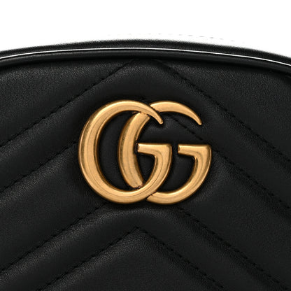 Gucci Calfskin Matelasse GG Marmont Belt Bag 95 38 Black 8 of 10
