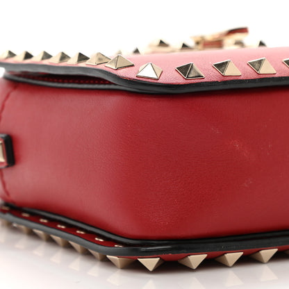 Valentino Garavani Calfskin Rockstud Flip Lock Camera Crossbody Bag Rosso 9 of 10