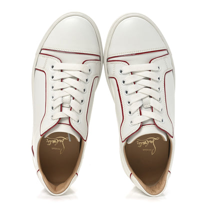 Christian Louboutin Calfskin Patent Vieirissima Flat Sneakers 36.5 White Loubi 2 of 8
