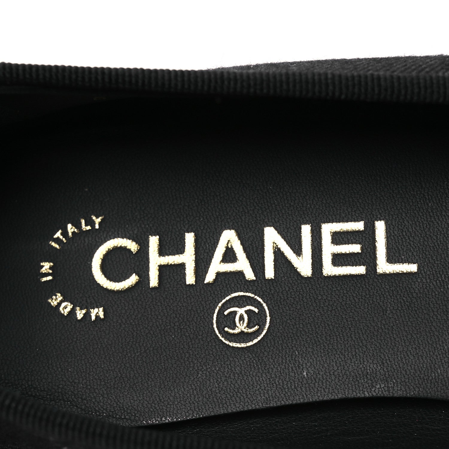 Chanel Denim Printed Cap Toe Ballerina Flats 38.5 Black White 9 of 11