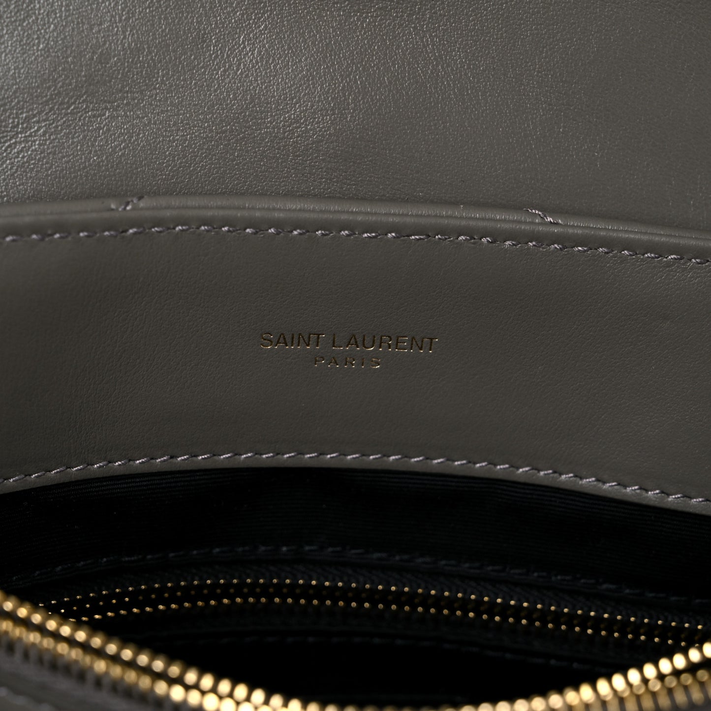 Calfskin Y Quilted Monogram Medium Loulou Chain Satchel Asphalt